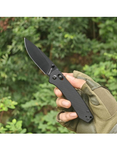 Cuchillo de bolsillo EMHTiii D2 plegable 7.99 cm negro 2