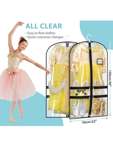 Bolsas de Vestuario Transparentes SLEEPING LAMB 6 Paquetes 101.6 cm