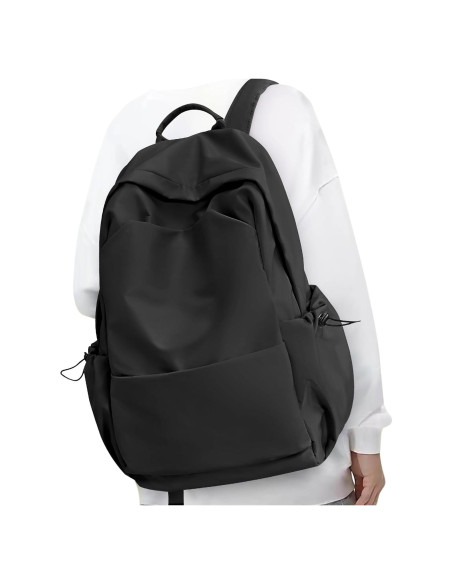 Mochila Escolar Grande Coofay Negra Impermeable 17L
