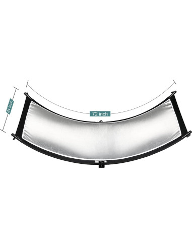 Difusor Reflector de Luz Clamshell YUOCU 180x60cm con Soporte