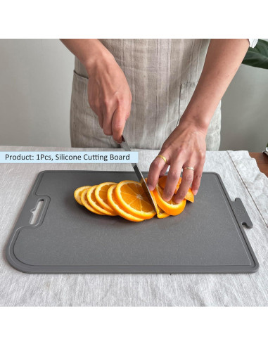 Tabla de Cortar de Silicona Plegable CozyMomDeco 36.5x24.6cm Gris