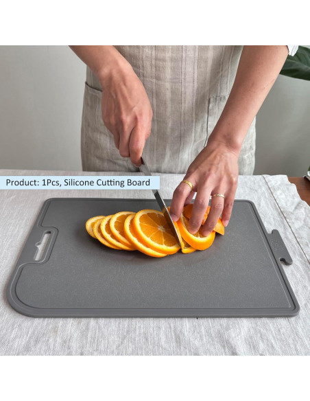 Tabla de Cortar de Silicona Plegable CozyMomDeco 36.5x24.6cm Gris Tabla de Cortar de Silicona Plegable CozyMomDeco 36.5x24.6cm Gris