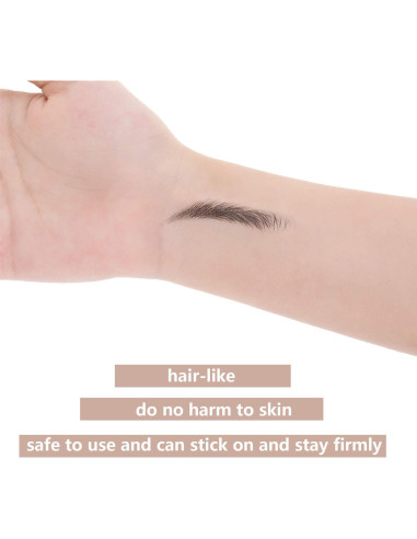 Stickers de Tatuajes de Cejas Blulu 9 Hojas 4D Impermeables