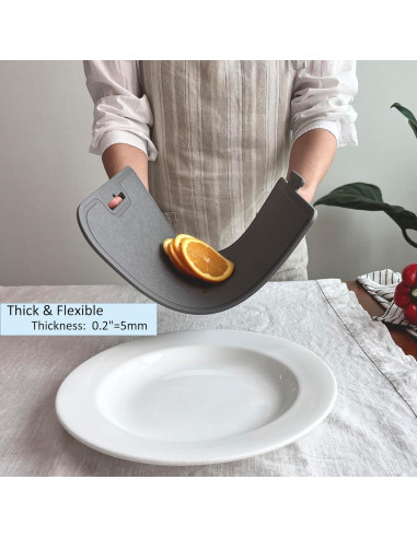 Tabla de Cortar de Silicona Plegable CozyMomDeco 36.5x24.6cm Gris