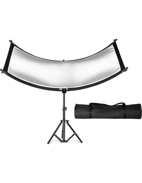 Difusor Reflector de Luz Clamshell YUOCU 180x60cm con Soporte