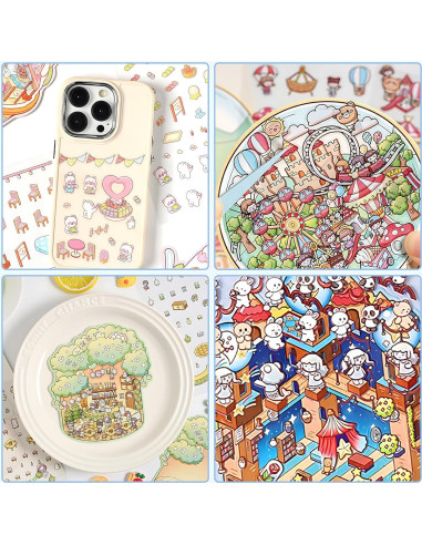 Stickers 3D DIY PRSTINCOL para Manualidades - 4 Sets Coloridos