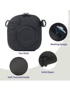 Funda Protectora Kuprusar para Cámara Instax Mini 12/99 Negra 2