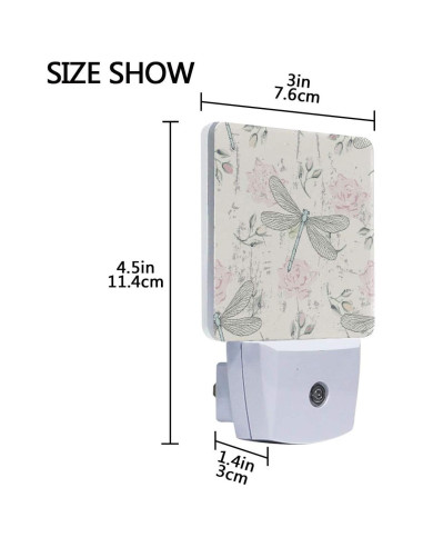 Lámpara de Noche LED SYCEES con Sensor de Luz 2-Pack 0.5W