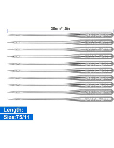 50 Agujas de Máquina de Coser Brother Tamaño 75/11 para Bordado 2