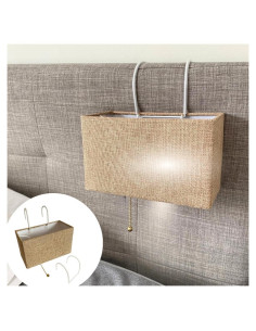 Lámpara de Lectura Colgante Evelots Beige con 2 Ganchos