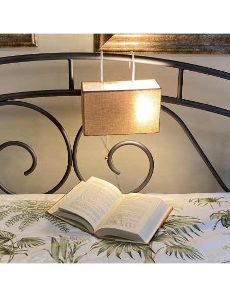 Lámpara de Lectura Colgante Evelots Beige con 2 Ganchos