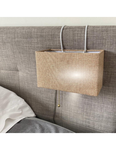 Lámpara de Lectura Colgante Evelots Beige con 2 Ganchos