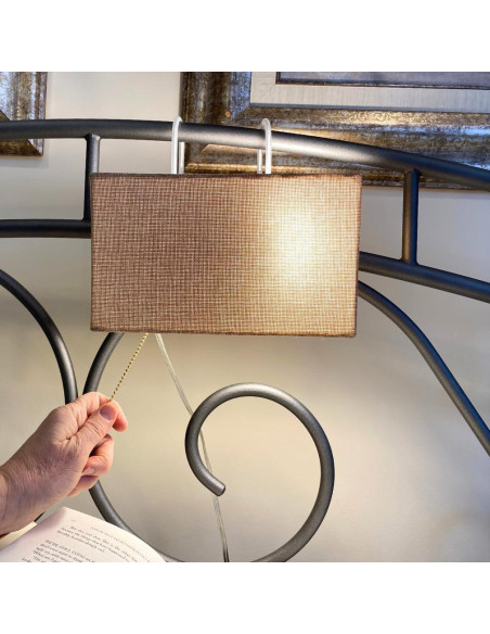 Lámpara de Lectura Colgante Evelots Beige con 2 Ganchos