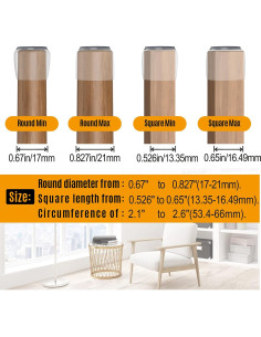16 Protectores Transparentes para Patas de Sillas JLKDQ Antideslizantes 2