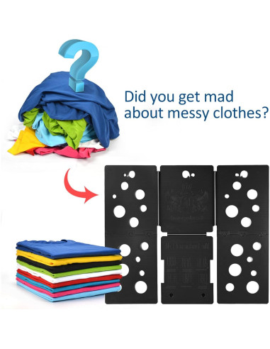 Tablero Doblador de Camisetas BoxLegend V5 - Plástico Negro