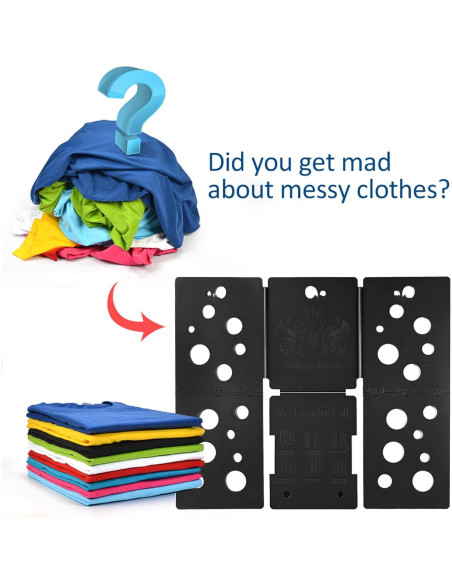 Tablero Doblador de Camisetas BoxLegend V5 - Plástico Negro