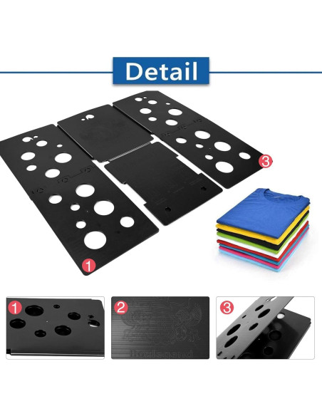 Tablero Doblador de Camisetas BoxLegend V5 - Plástico Negro