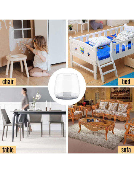 16 Protectores Transparentes para Patas de Sillas JLKDQ Antideslizantes