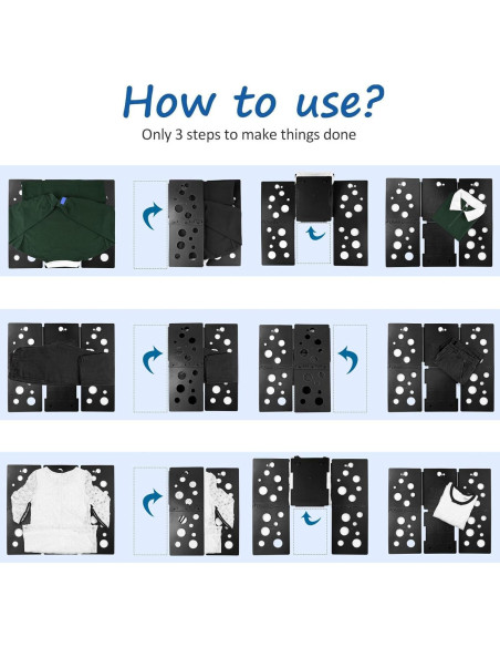 Tablero Doblador de Camisetas BoxLegend V5 - Plástico Negro