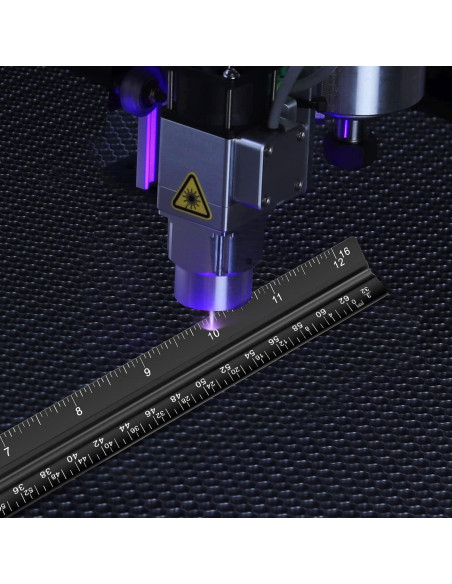 Regla Triangular de Aluminio Jotyua 30.48 cm Grabado Láser