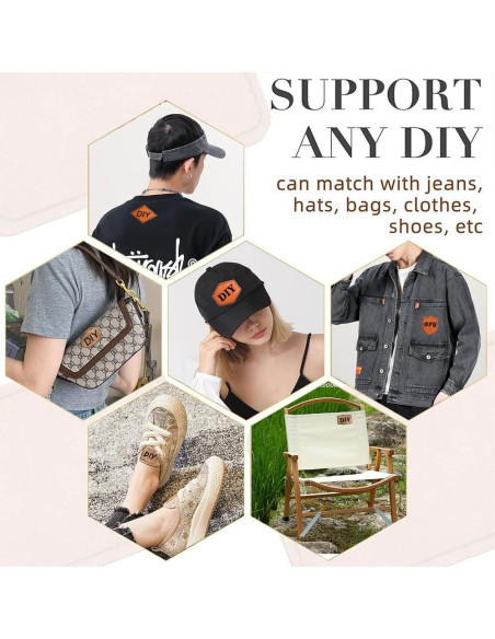 120 Parches Adhesivos de Cuero Sintético Bestlabel - DIY 120 Parches Adhesivos de Cuero Sintético Bestlabel - DIY