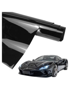 Vinilo Negro Brillante OuranioToxo 45cm x 1.5m para Automóviles