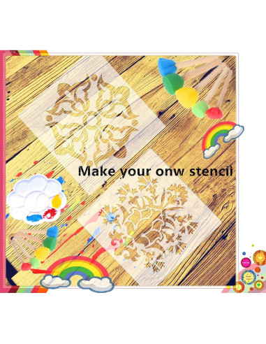 Paquete de 15 Hojas Plantilla Mylar ZHluja 30.48x30.48 cm