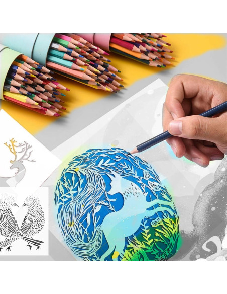 Paquete de 15 Hojas Plantilla Mylar ZHluja 30.48x30.48 cm Paquete de 15 Hojas Plantilla Mylar ZHluja 30.48x30.48 cm