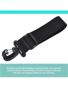 Ducha Camping HappyPo Solar Portátil con Bomba y Termómetro 2