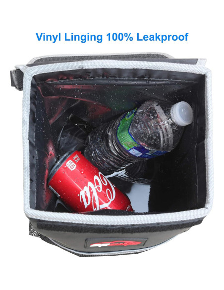 Basurero de Coche EPAuto Impermeable 9.46L Negro con Tapa