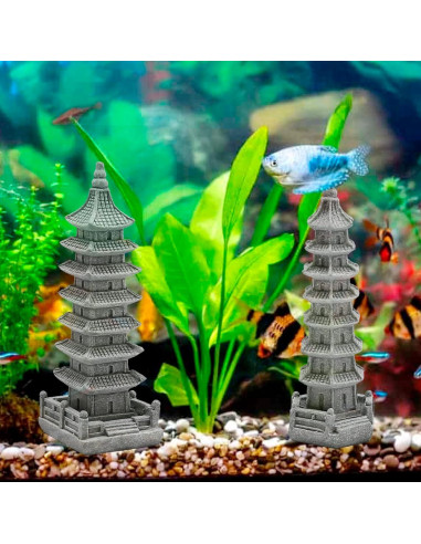 3PCS Esculturas de Pagoda Zen Saihisday para Jardín 10.5cm
