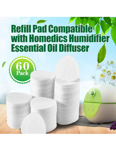 60 Almohadillas de Repuesto Microfibra Homedics para Difusores