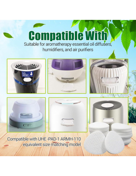 60 Almohadillas de Repuesto Microfibra Homedics para Difusores