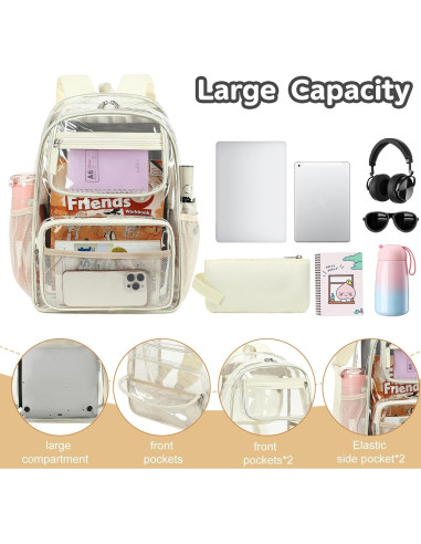 Mochila Transparente Bluboon Resistente 40L para Niños