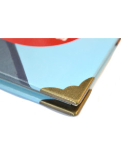 20 Protectores de Esquinas de Bronce Vintage Mikadolly 22mm 2