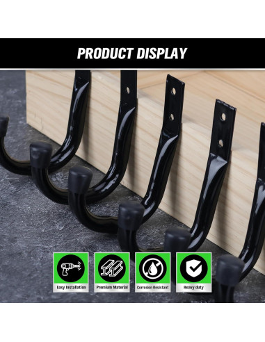 Ganchos de Almacenamiento para Garaje SWANLAKE 6 Piezas Metal