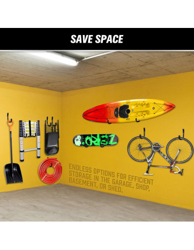 Ganchos de Almacenamiento para Garaje SWANLAKE 6 Piezas Metal