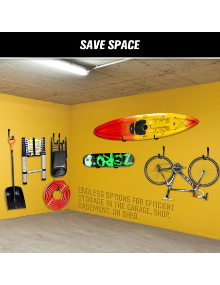 Ganchos de Almacenamiento para Garaje SWANLAKE 6 Piezas Metal
