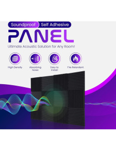 Paneles Acústicos Autoadhesivos 30 x 30 cm - Paquete de 12 2