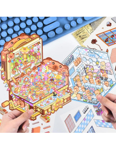 5 Sets de Pegatinas 3D Capybara HOMICO - Mini Casa DIY 2