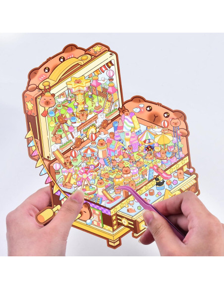 5 Sets de Pegatinas 3D Capybara HOMICO - Mini Casa DIY