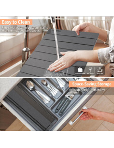 Alfombrilla de Secado Rápido Diatomácea HotFox 39x6cm Gris 2