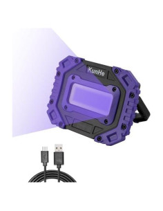 Lámpara de luz negra portátil KunHe 395nm recargable 4000mAh