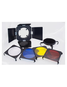 Kit Barndoor 3 en 1 para Flash Estudio SystemPro 300C