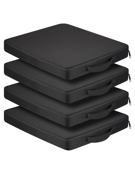 Cojín de Asiento de Estadio Portátil Juexica 4 Unidades Negro