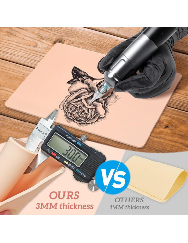 Piel Falsa de Tatuaje Sintética 3mm KTKAJW - 4 Piezas