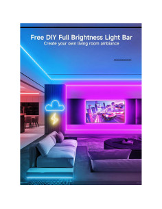 Luces de Cuerda LED Neón GIPOYENT 5m RGB Impermeables 2