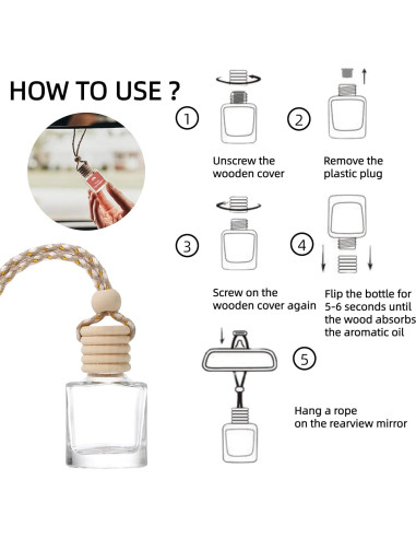 Ambientadores de Auto Colgantes Vainilla 3PCS - 8ml Ecológicos