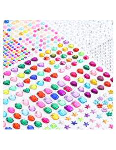 Piedras de Strass Autoadhesivas Artistbeauty 1392 Piezas Coloridas