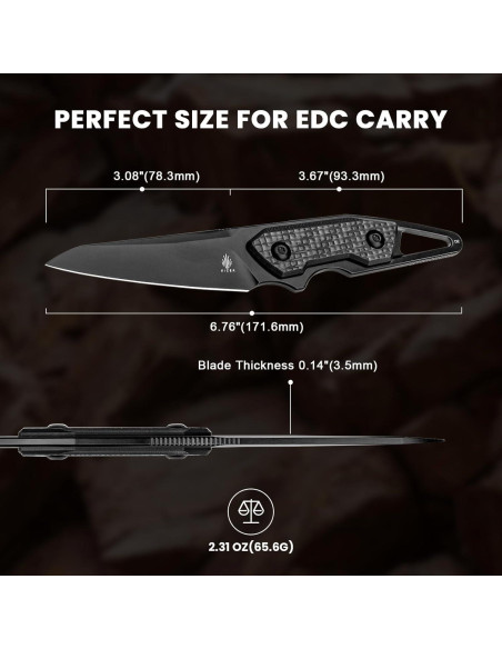 Cuchillo de hoja fija Kizer Groom D2 7.82 cm con funda Cuchillo de hoja fija Kizer Groom D2 7.82 cm con funda